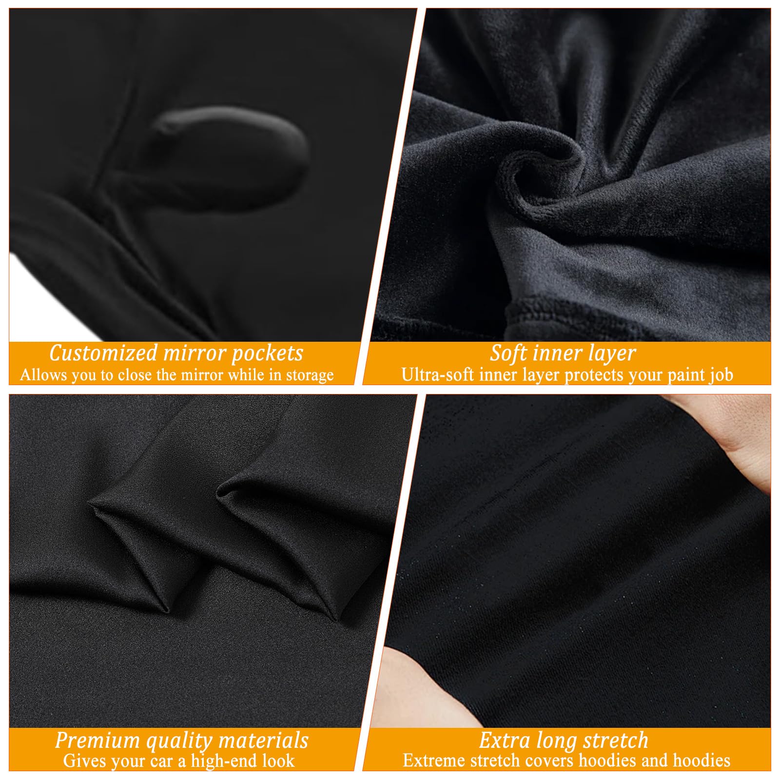 Telo di copertura auto premium per interni, in tessuto elasticizzato, compatibile con Ford Mustang 2005-2024, copertura completa per auto per protezione dal sole e dalla polvere, fodera protettiva in
