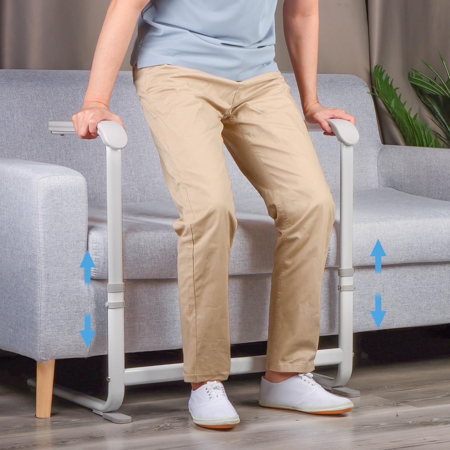 stand assist aid for elderly,sofa lift pro chair lift assist for seniors sit to stand mobility standing aid rail for couch, chair sofa(gray)