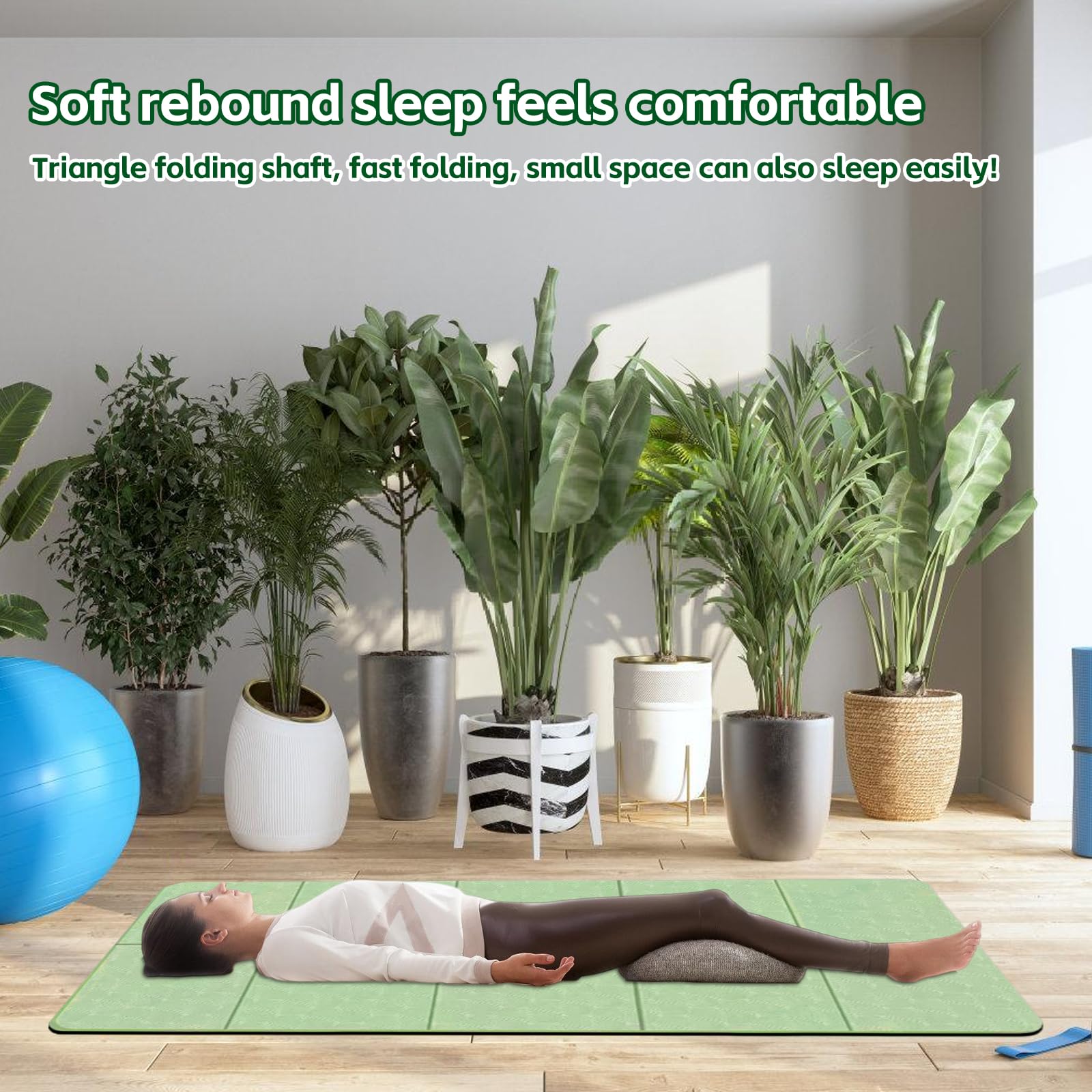 Tapis De Yoga Pliable MIUUIPI En TPE – Léger, Antidérapant, 183x61 Cm Et 4 Mm D'épaisseur, Pour Yoga, Pilates, Fitness, Voyage Et Camping