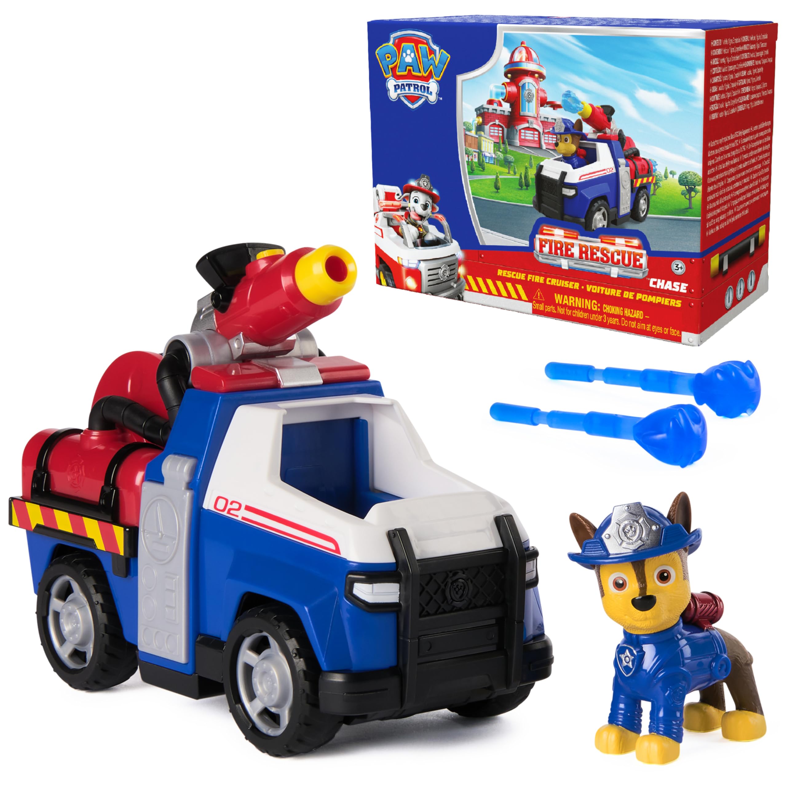 AW Patrol Fire Rescue: Chase Rescue Fire Cruiser Vehicle with Action Figure