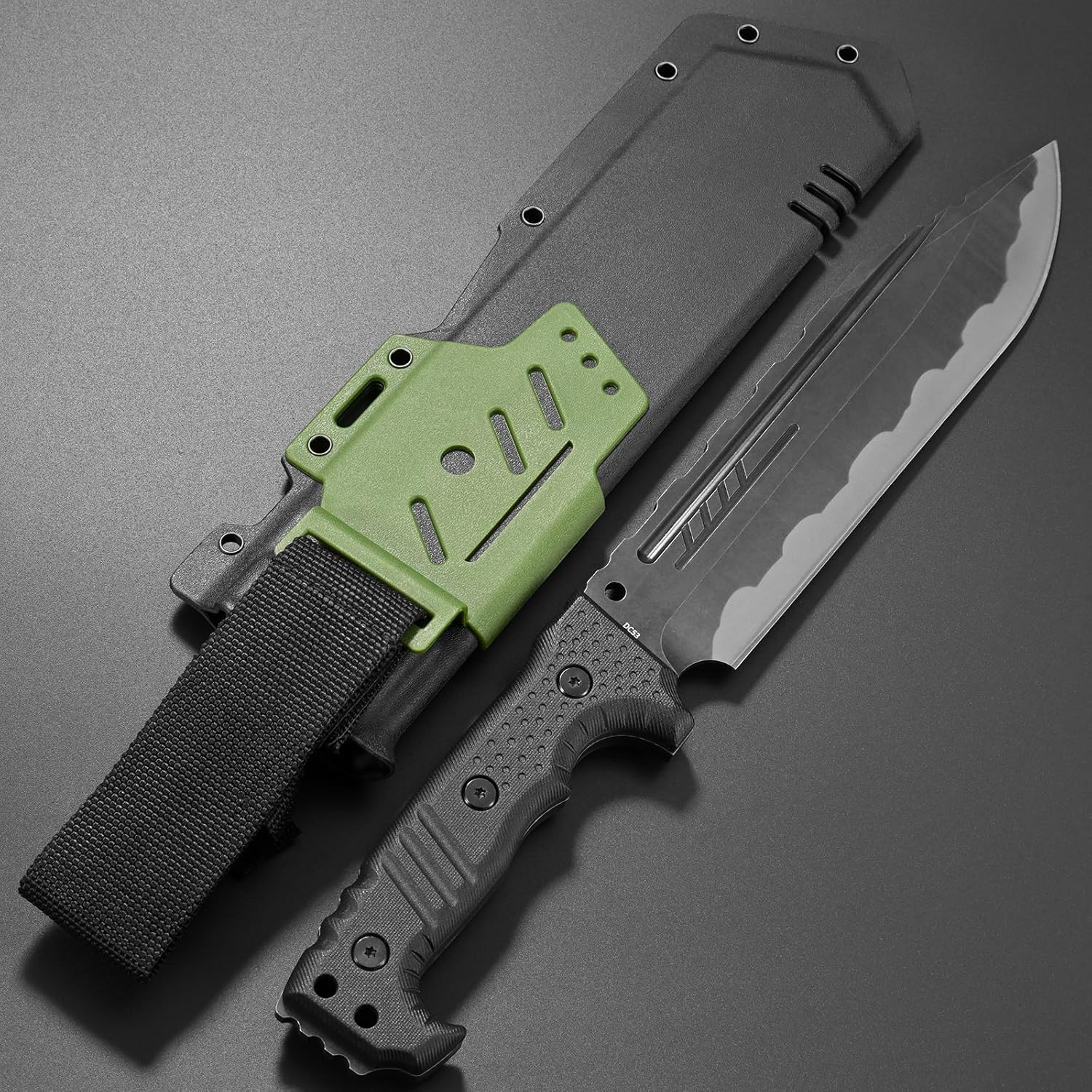 Gtkii GTK36 Fixed Blade Knife DC53 Steel Blade Full Tang Nylon Fiberglass Handle Massive EDC Fix Knifes for Camping Hunting Bushcraft