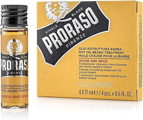 Proraso Juego de tratamiento para barba de aceite caliente, 0.6 fl z (paquete de 1)