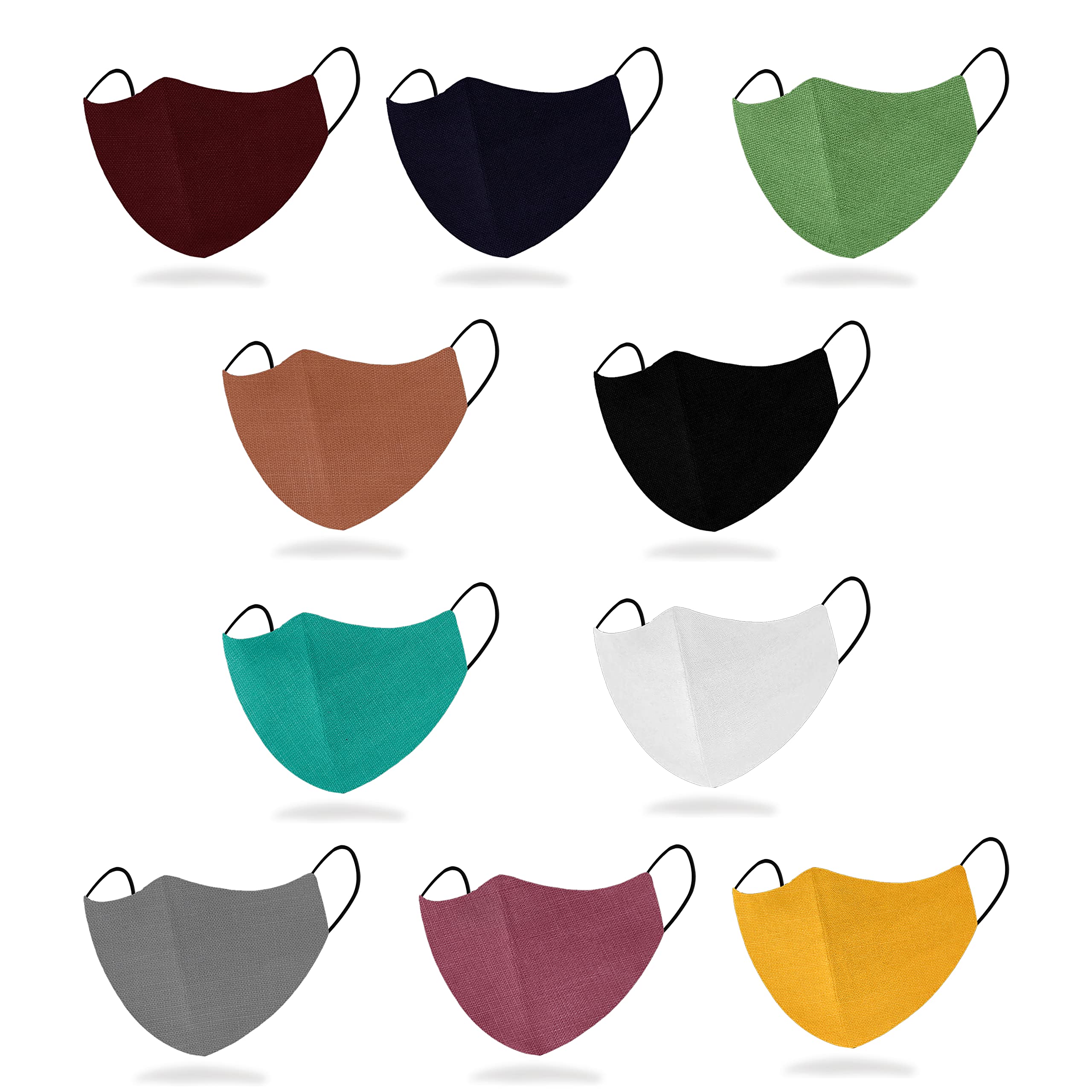 SIXSIGMA® Cotton Basic Reusable Cloth Face Mask Adult, Women,Men, Soft Washable 100% Cotton Unisex Face Cover (multi colour)-image-30