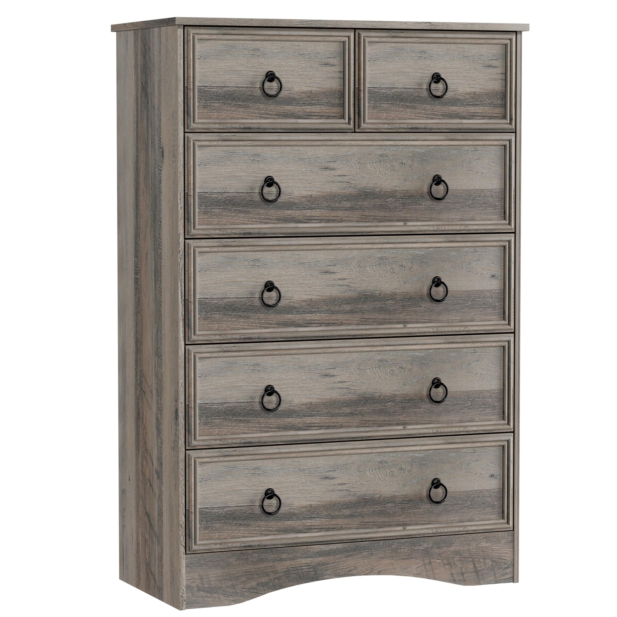 Amazon.com: VVFLU 6 Drawers Dresser Tall, Grey Dresser for Bedroom, 48 ...