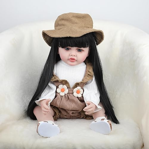 Bsunoy Muñecas de bebé Reborn realistas, 22 pulgadas, sensación de bebé real, muñecas de bebé recién nacidas, adorables muñecas de bebé de la vida