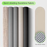 Vista 2 de Smart Blinds - Persianas solares automáticas de ancho personalizado (21-90 pulgadas), persianas enrollables con control remoto para ventanas