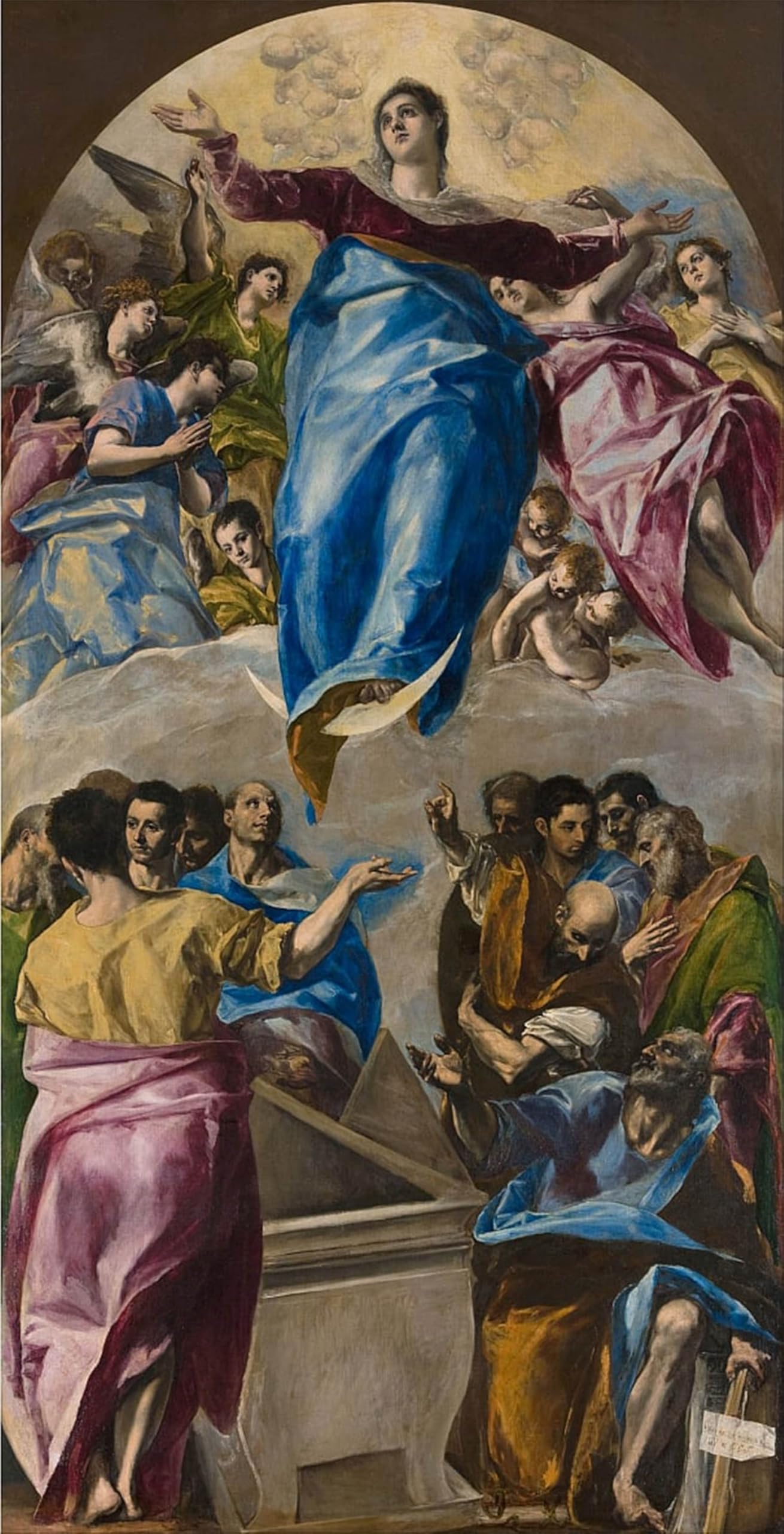 POSTERIIk Famous Modern Artwork Art Mural the Assumption of the Virgin by El Greco Oil Paintings Pictures for Home Decor 60x90cm
