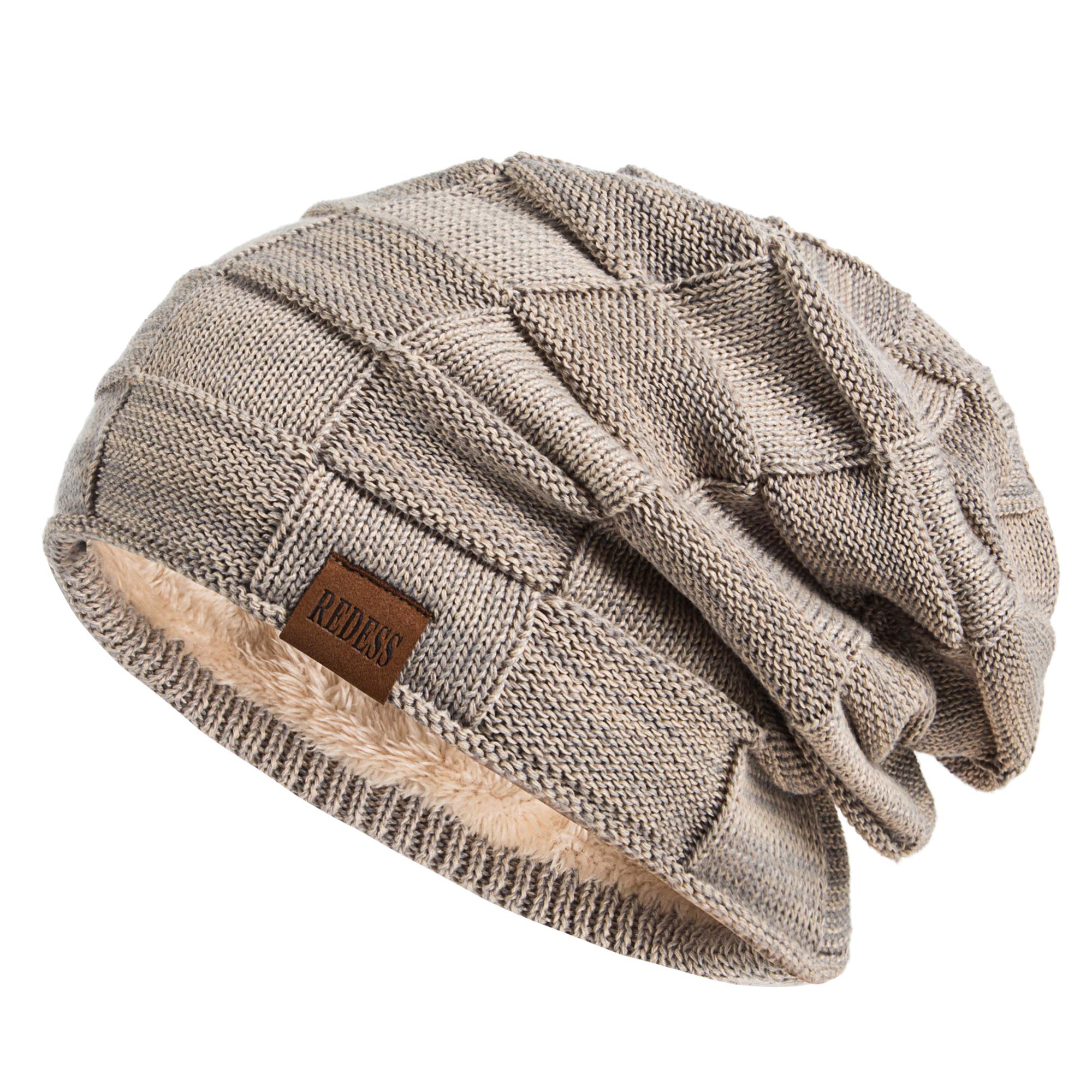 REDESS Cappello a Berretto per Uomini e Donne Cappelli Caldi Invernali in Maglia Slouchy Cappello a Cranio Spesso