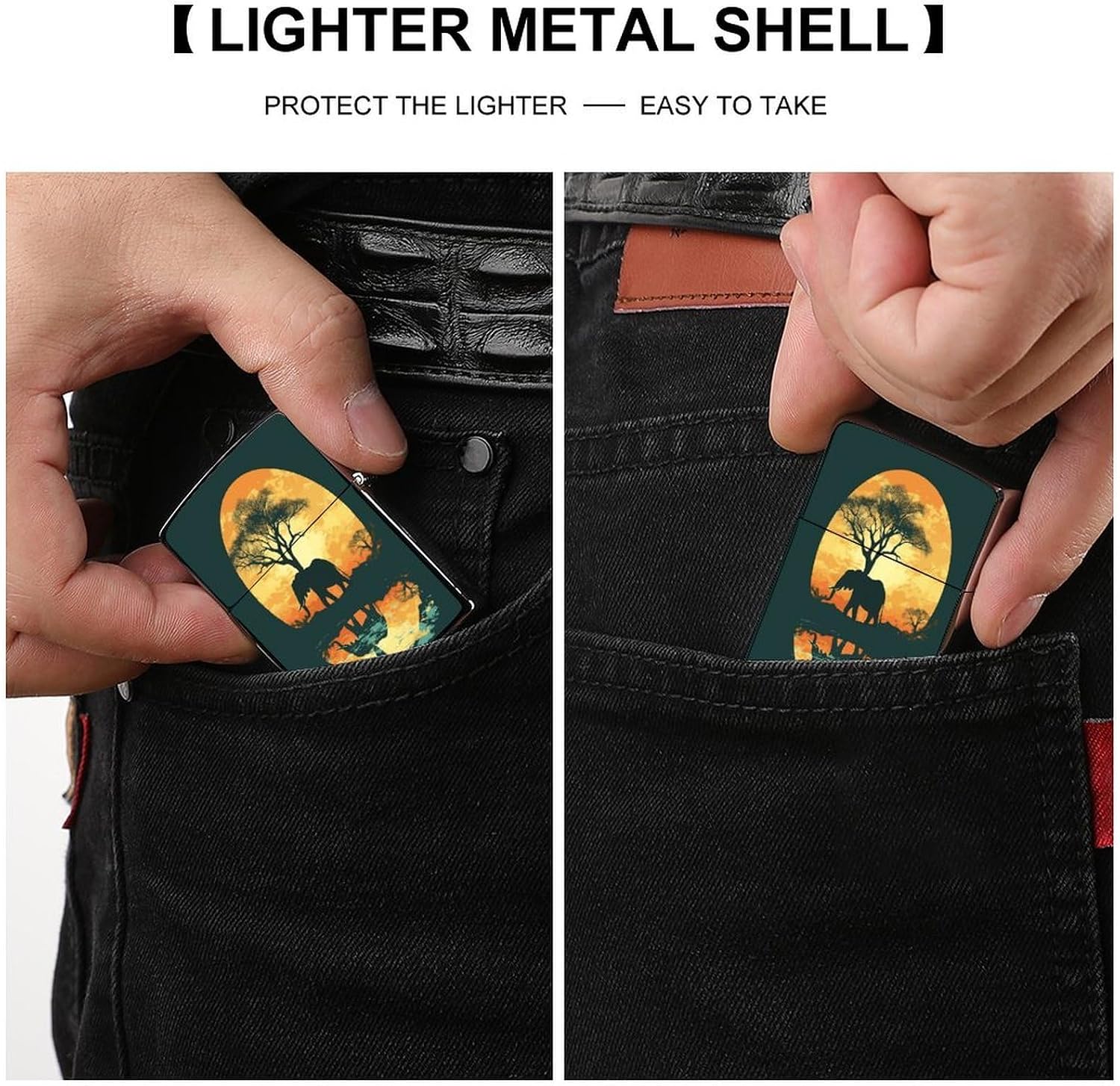Beautiful Elephant Lighter Case Cover Lighter Shell