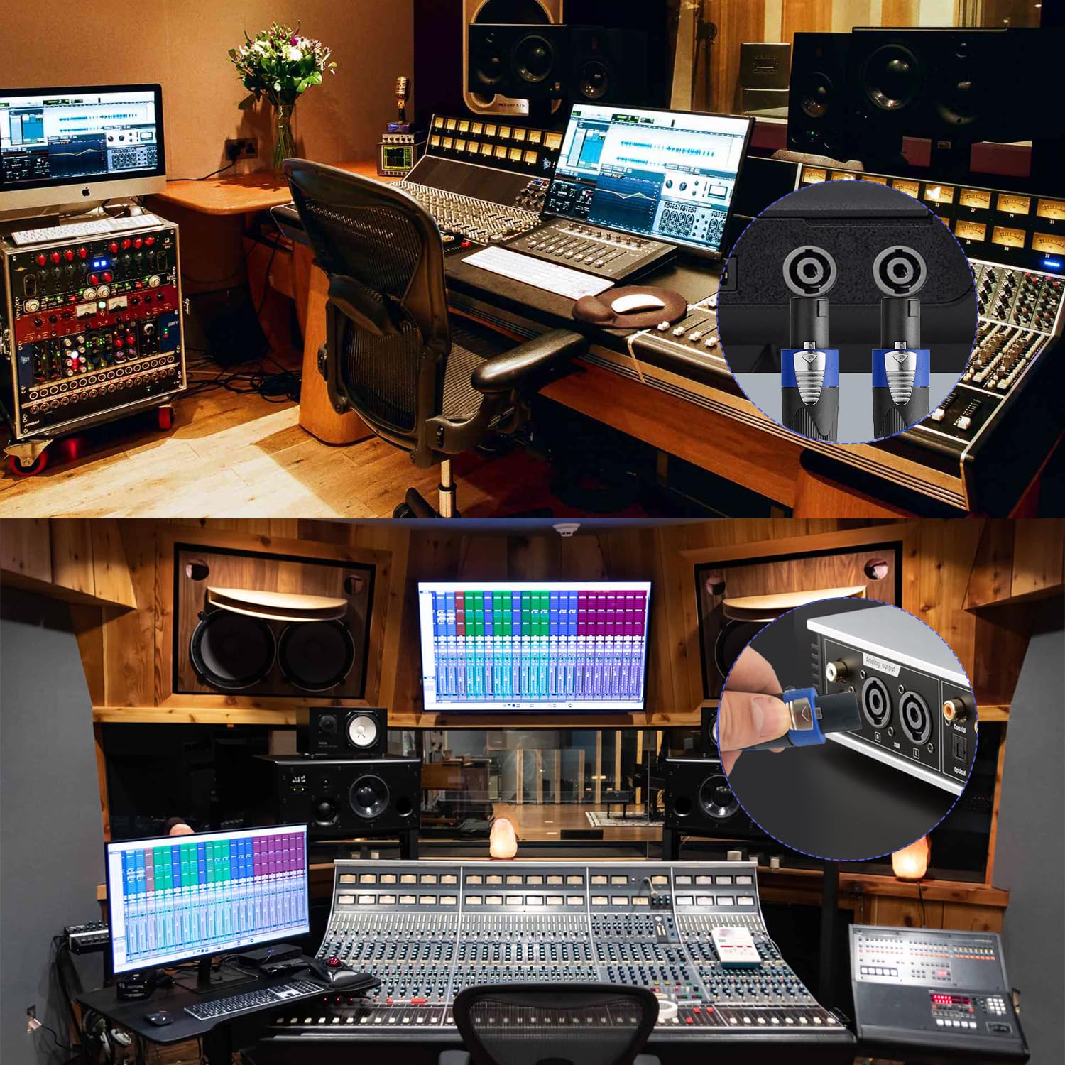 2 Pack 30ft Pro Speakon to Speakon Cable, Pair 12AWG Patch Cords, Professional Speakon Audio Cable Cord with NL4FC Connector - Image 6