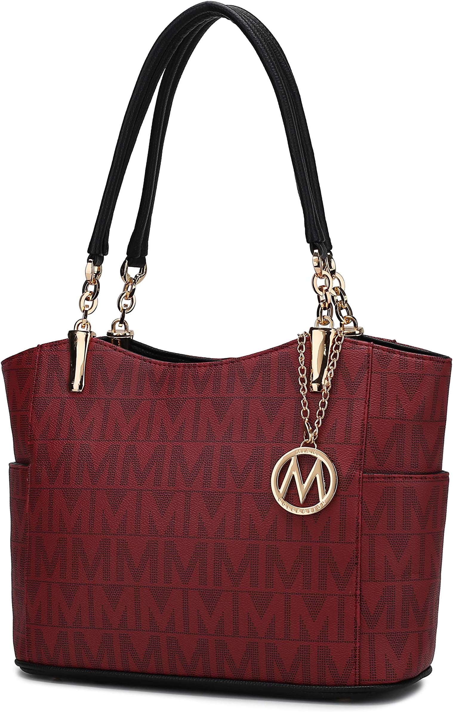 MKF Collection Tote Bag for Women, Signature Vegan Leather Pocketbook Shoulder bag Top-Handle Purse Tote Handbag