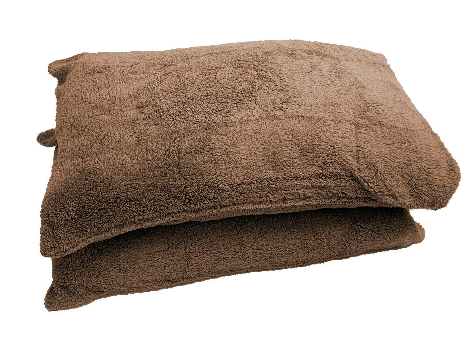CHILIMILII Soft & Cozy Teddy Fleece/Sharpa Pair of Housewife pillowcases only- Modern bedroom Fleece/Snugly Pillowcases pair 50cm x75cm (Chocolate)
