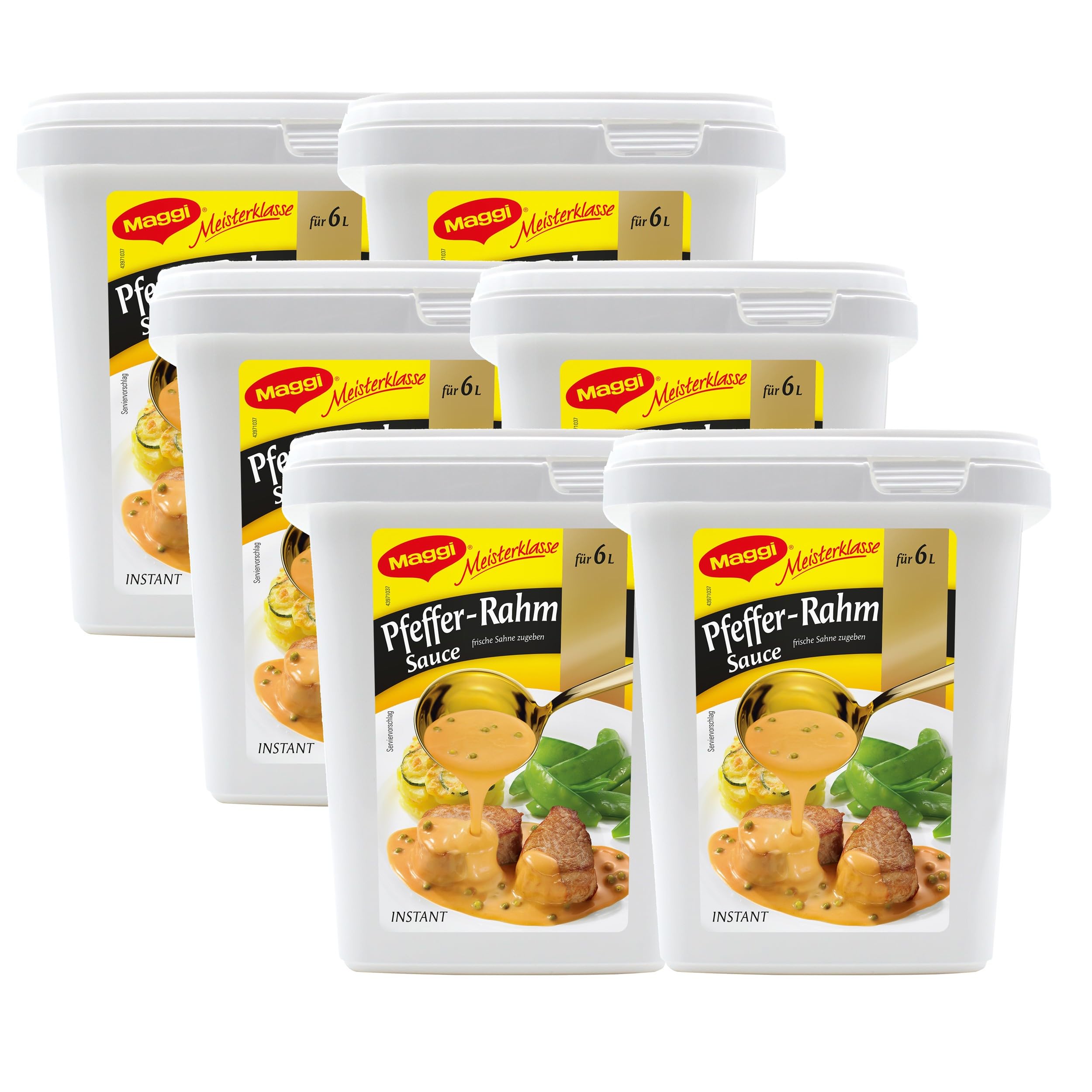Maggi Meisterklasse Pfeffer-Rahm Sauce, 6er Pack (6 x 750 g Gastro Box)