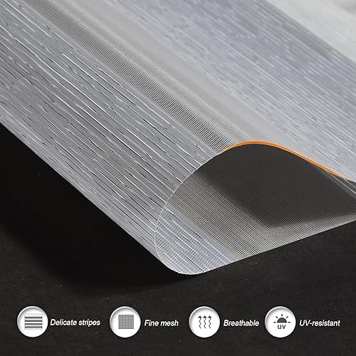 Miniatura 2 de Tonature Persianas de cebra de tamaño personalizado para ventanas, persianas enrollables inalámbricas, filtrado de luz privadas para el hogar,