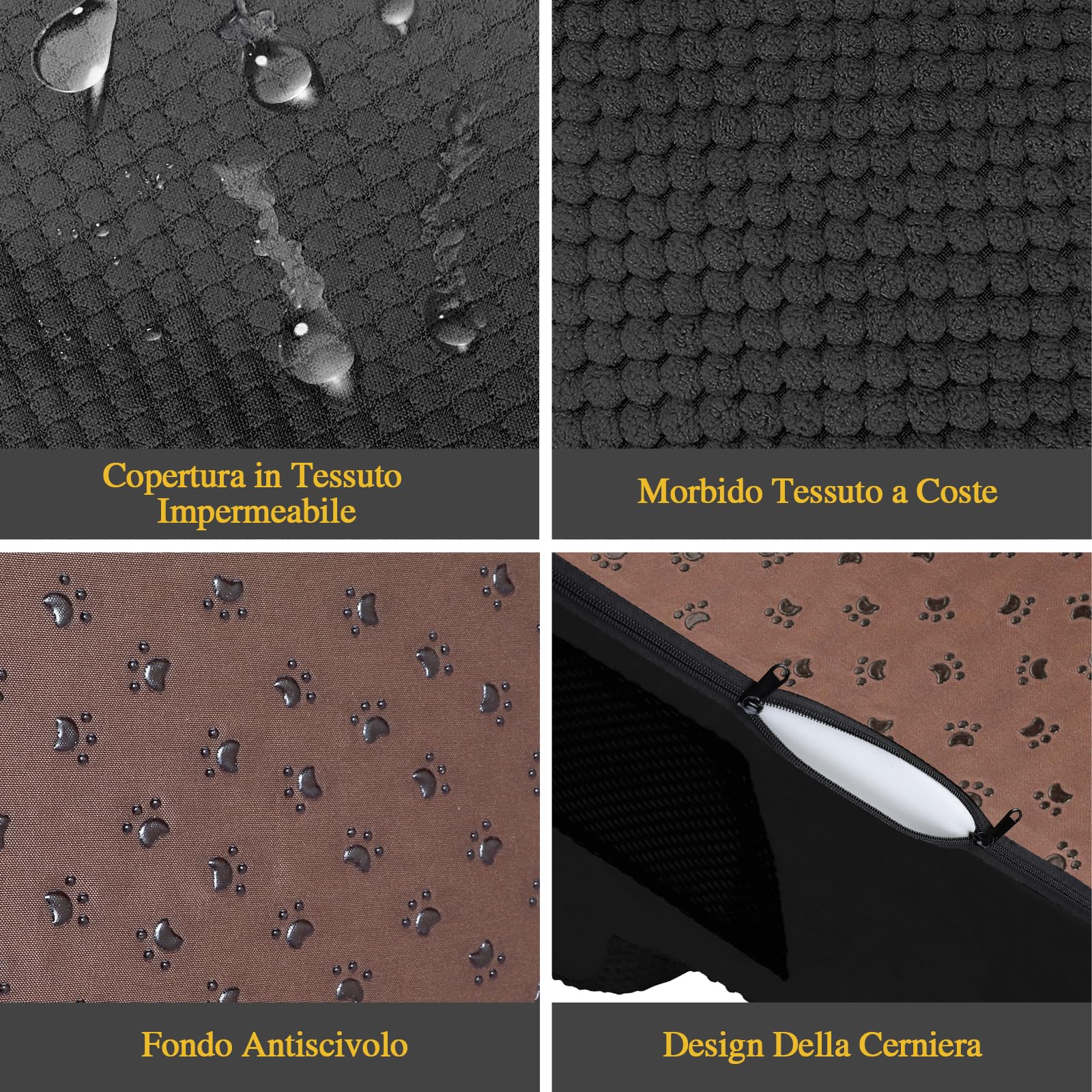 Masthome Scala per Cani Letto, Scaletta per Cani a 4 Gradini in Spugna, Rampa per Cane Antiscivolo, Scale per Animali Domestici con Fodera Rimovibile, Adatto per Animali Anziani, Giovani e Feriti