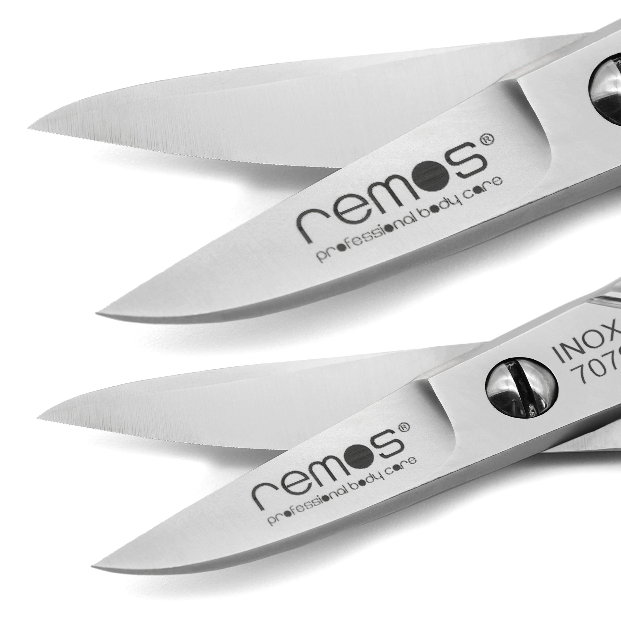 Remos Ciseaux à ongles en acier inoxydable denté coupe les ongles forts et les ongles d'orteil