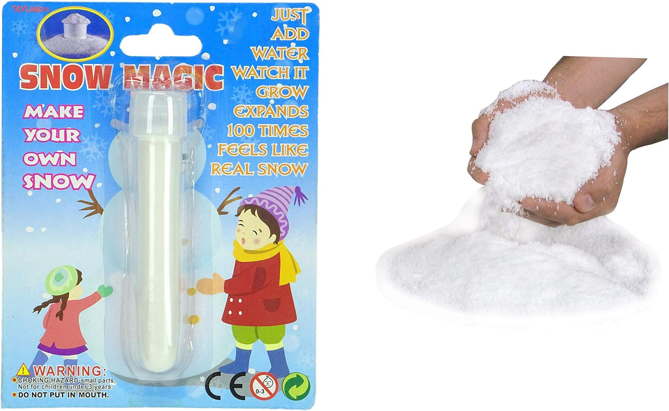 Toyland® Magic Snow - Artificial Snow - Decoration Snow - Looks Like Real Snow - Christmas Decorations