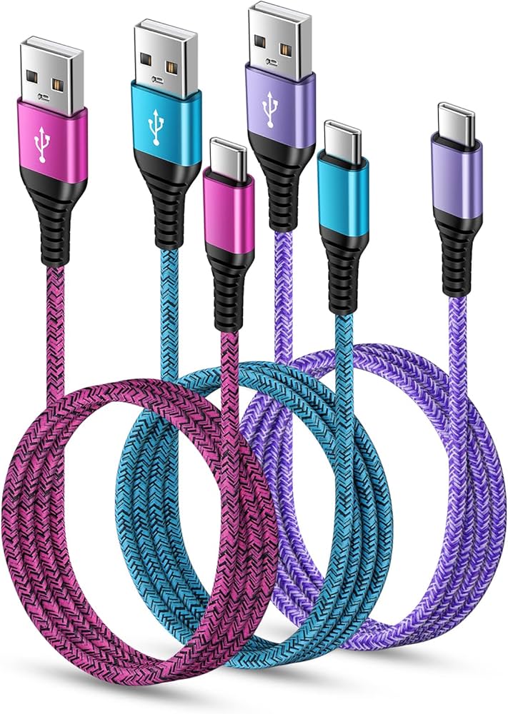 TypeC充電ケーブル USB-TypeC オレンジ ３本セット 充電ケーブル 3in1 1.2m 120W オレンジ iPhone Lightning