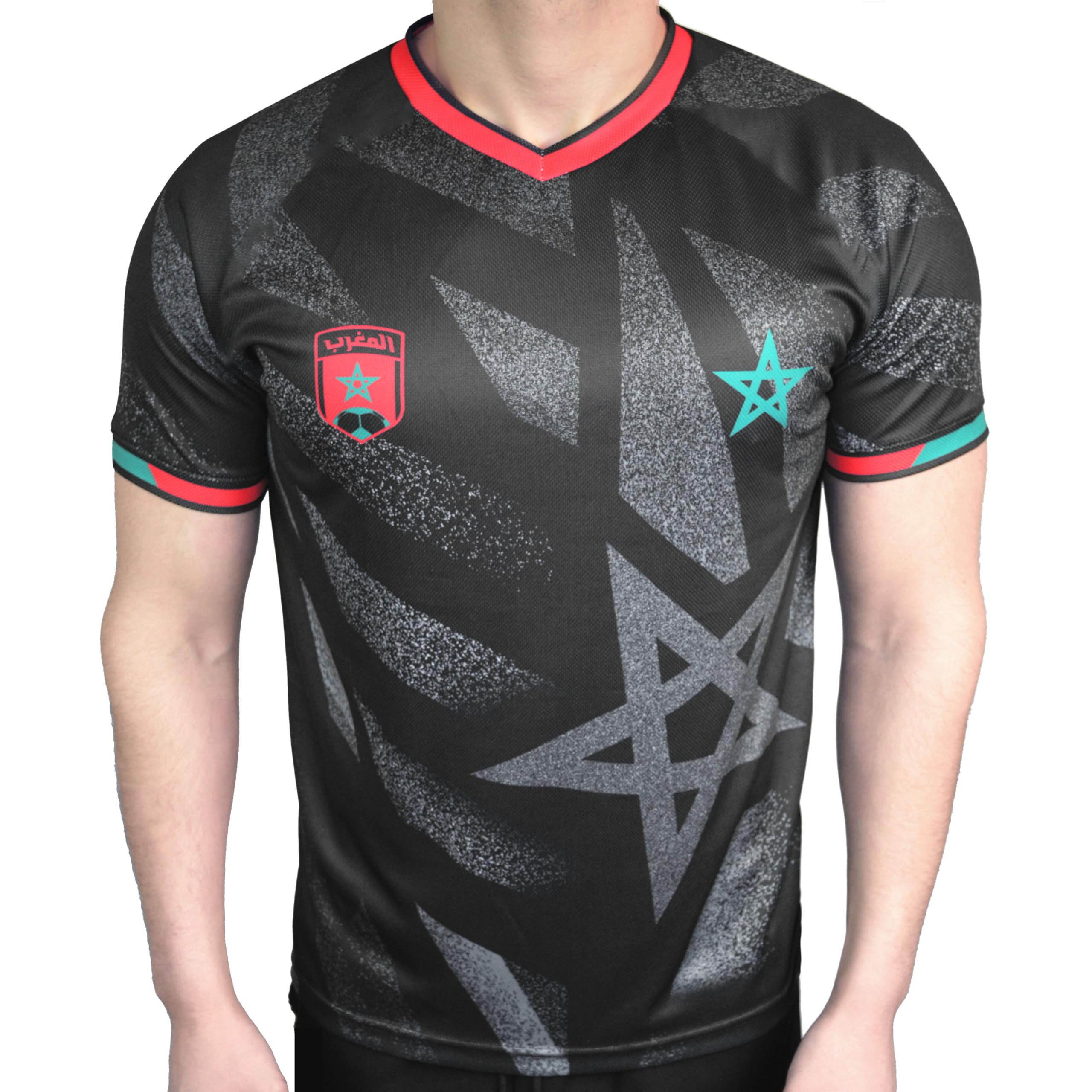 Amazon.com: Morocco Football Jersey XZ-422 Moroccan Flag