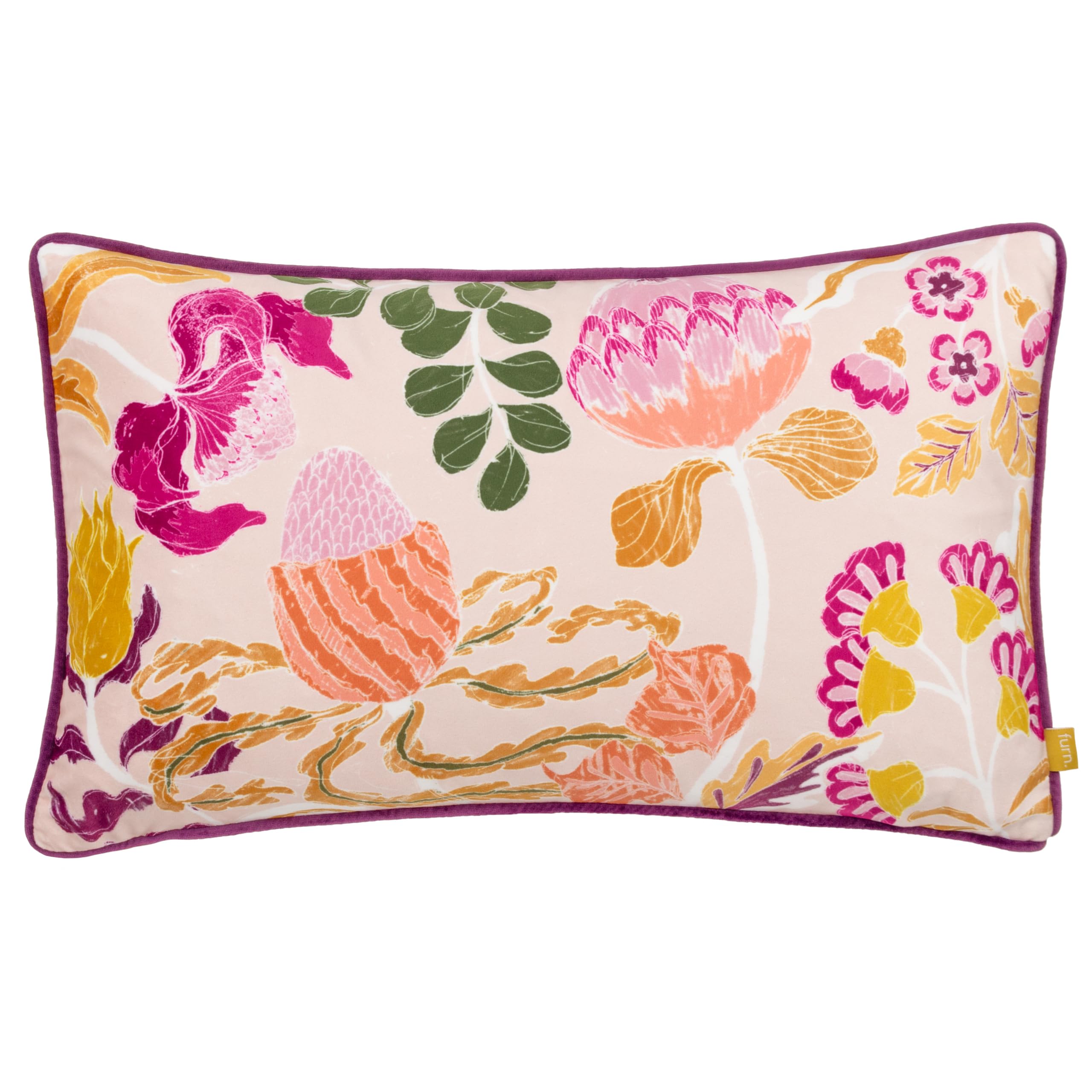 furn. Protea Floral Feather Filled Cushion