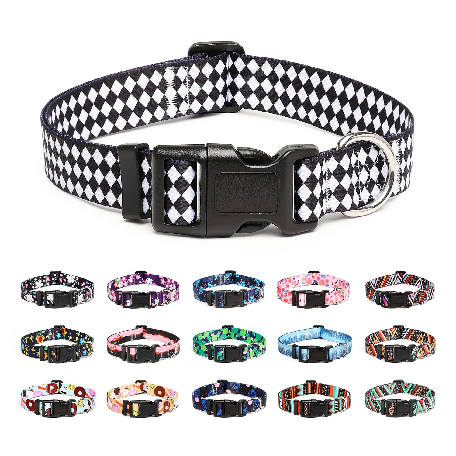 Mercano Collar ajustable para perro, patrones de diseño especial, nailon suave, cómodo y duradero, para perros pequeños, medianos y grandes (S, oro étnico) — view 21