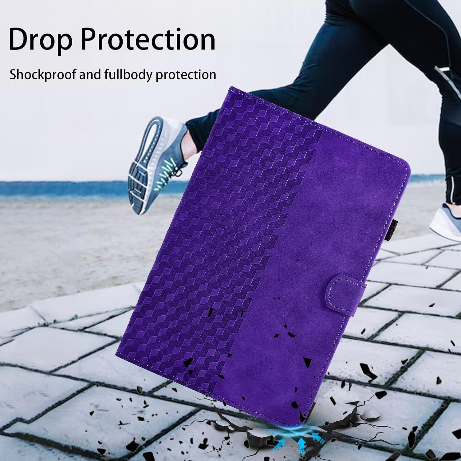 Case for Samsung Galaxy Tab S6 Lite 2024/2022/2020 10.4 inch Case SM-P620/P625/P610/P613/P615/P619 PU Leather Folio Magnetic Cover Card Holder with Pen Holder,Purple image 4