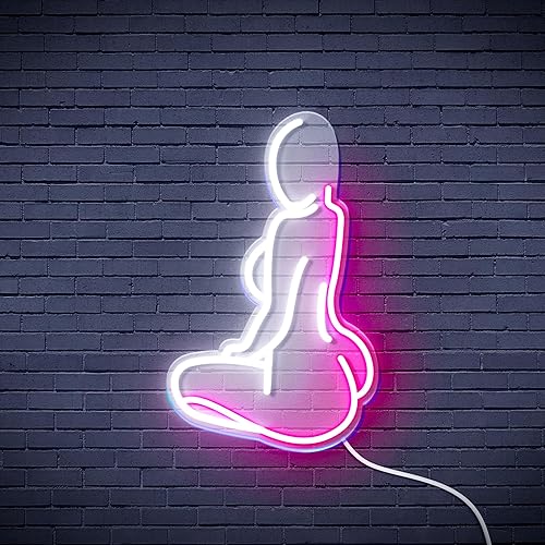 Miniatura 4 de AdvPro Señora Back Shape Flex Silicona LED Neon Sign - Púrpura - st16s32-fnu0267-p