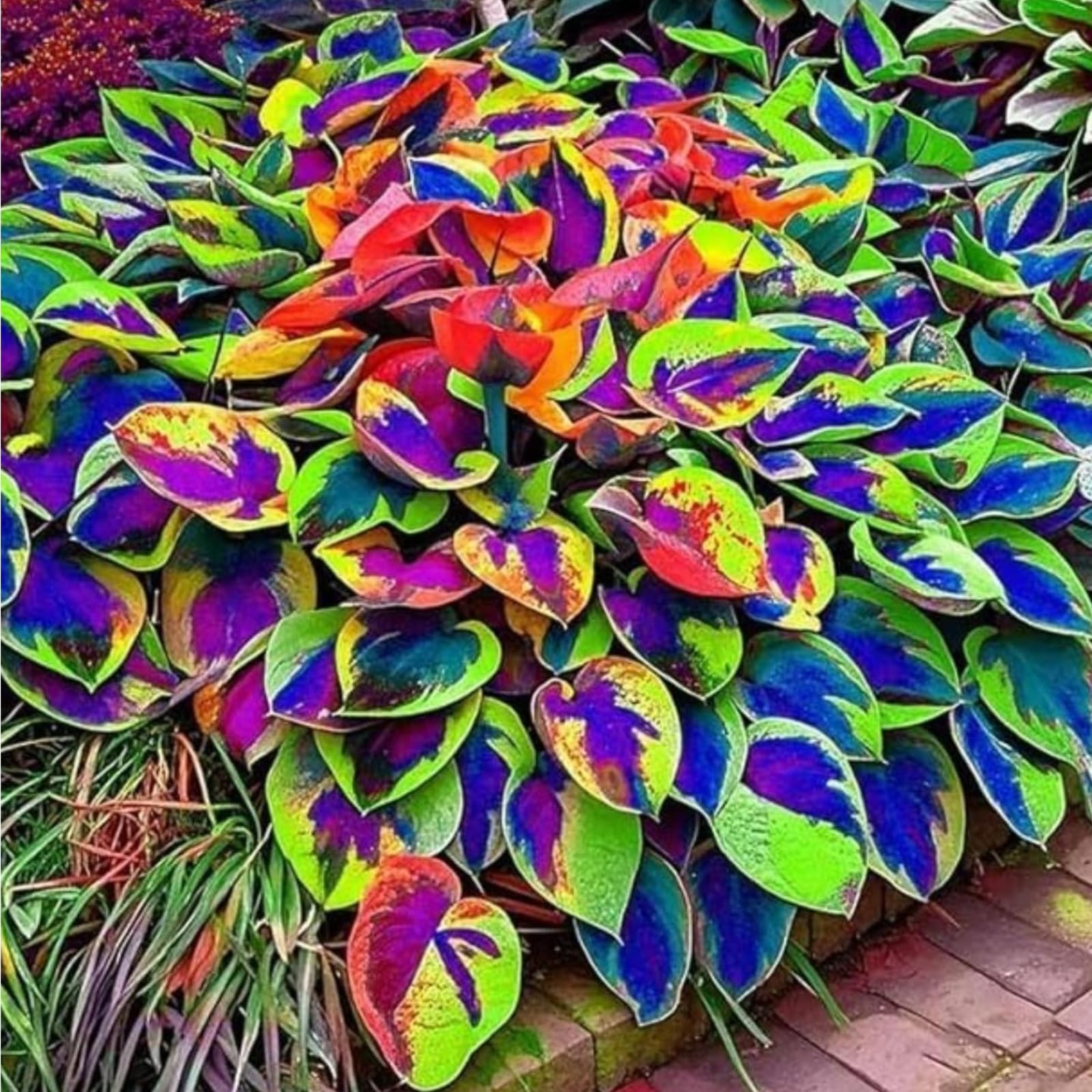 Brilliant Midnight Blue Hostas-Hosta Plants for Sale,Ornamental Flowers,Wedding Flowers,Vibrant Hosta Bulbs Live,Hardy Perennial.-4bulbs-d