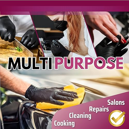 Miniatura 5 de Abnili Disposable Gloves, Vinyl Gloves, 4.5Mil, Medium, Gloves Disposable Latex Free, Powder Free, Cleaning Gloves, Food Safe