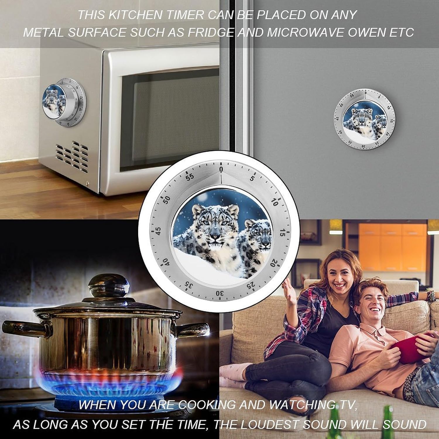 Stainless Steel Mechanical Kitchen Timer, Sturdy Digital Timer image 4