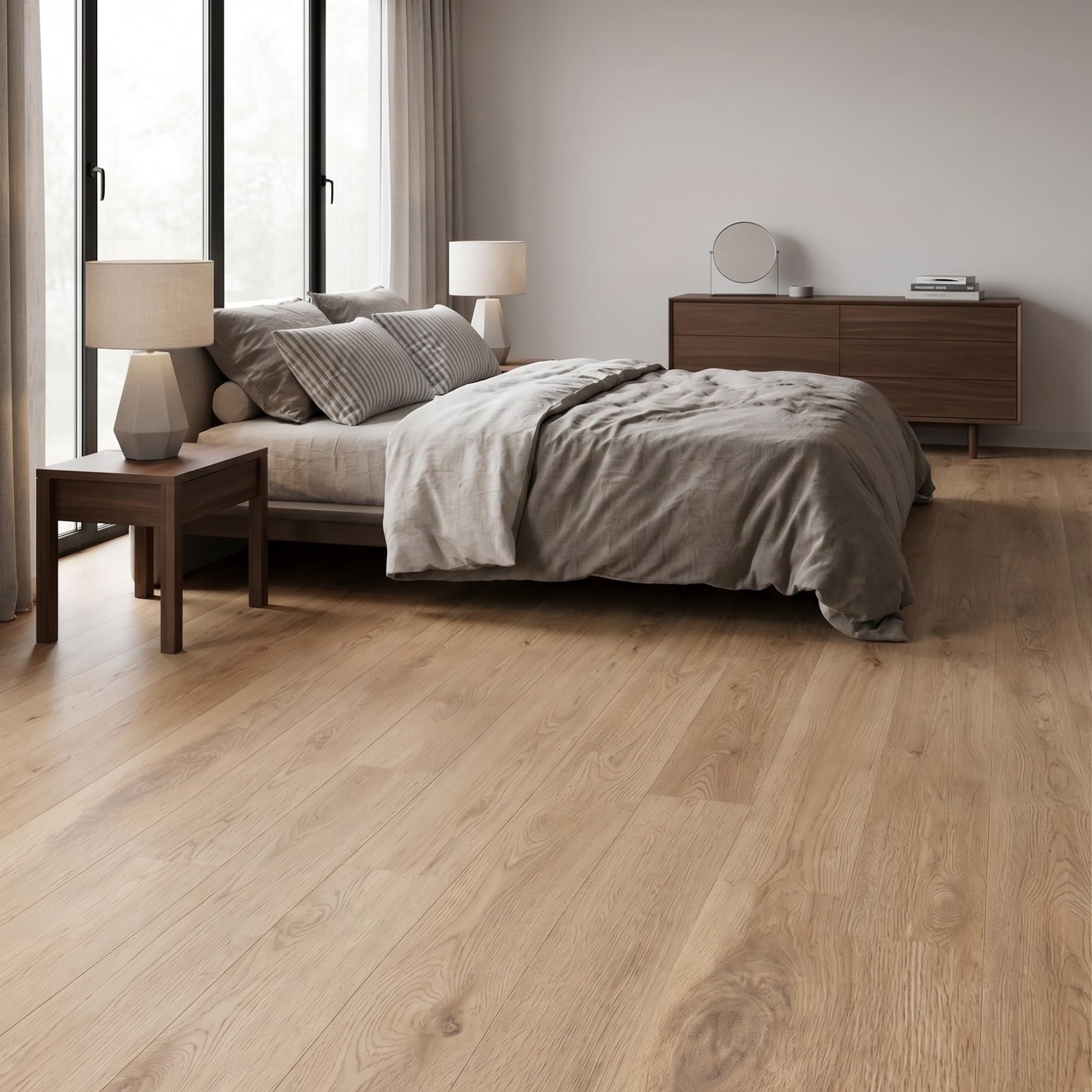 Suelo vinílico SPC click 5 mm efecto madera Roble Natural (2,21 m²) - ISOVEX