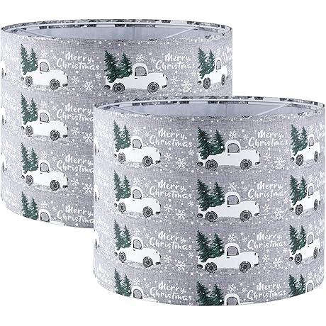 Attractive Christmas Lampshades Set of 2