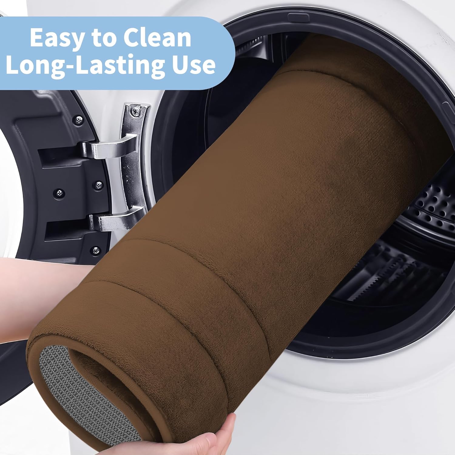 Cupic Cupid Super Soft Memory Foam Bath Mat, Brown Bathroom Rugs, Non Slip Bath Mats for Bathroom Floor, Machine Washable Rugs for Shower & Tub, Quick Dry Bath Carpet for Decor, 24" x 16" - Image 6