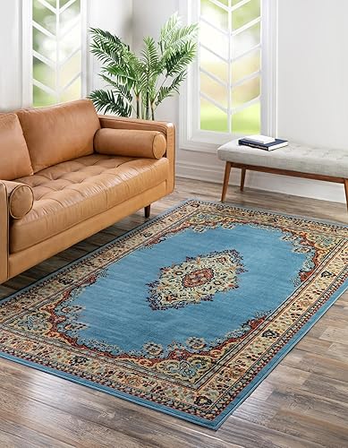 Vista 547 de Unique Loom Reza Collection- Alfombra, Polipropileno, Marrón Marrón/ marfil