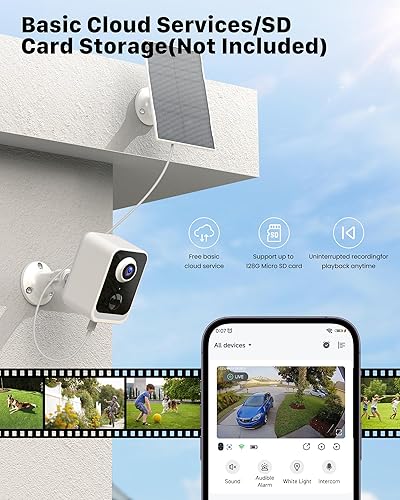 Miniatura 8 de Cámaras de seguridad inalámbricas para exteriores Cámaras de energía solar para seguridad en el hogar Batería WiFi Kit de sistema de cámaras de