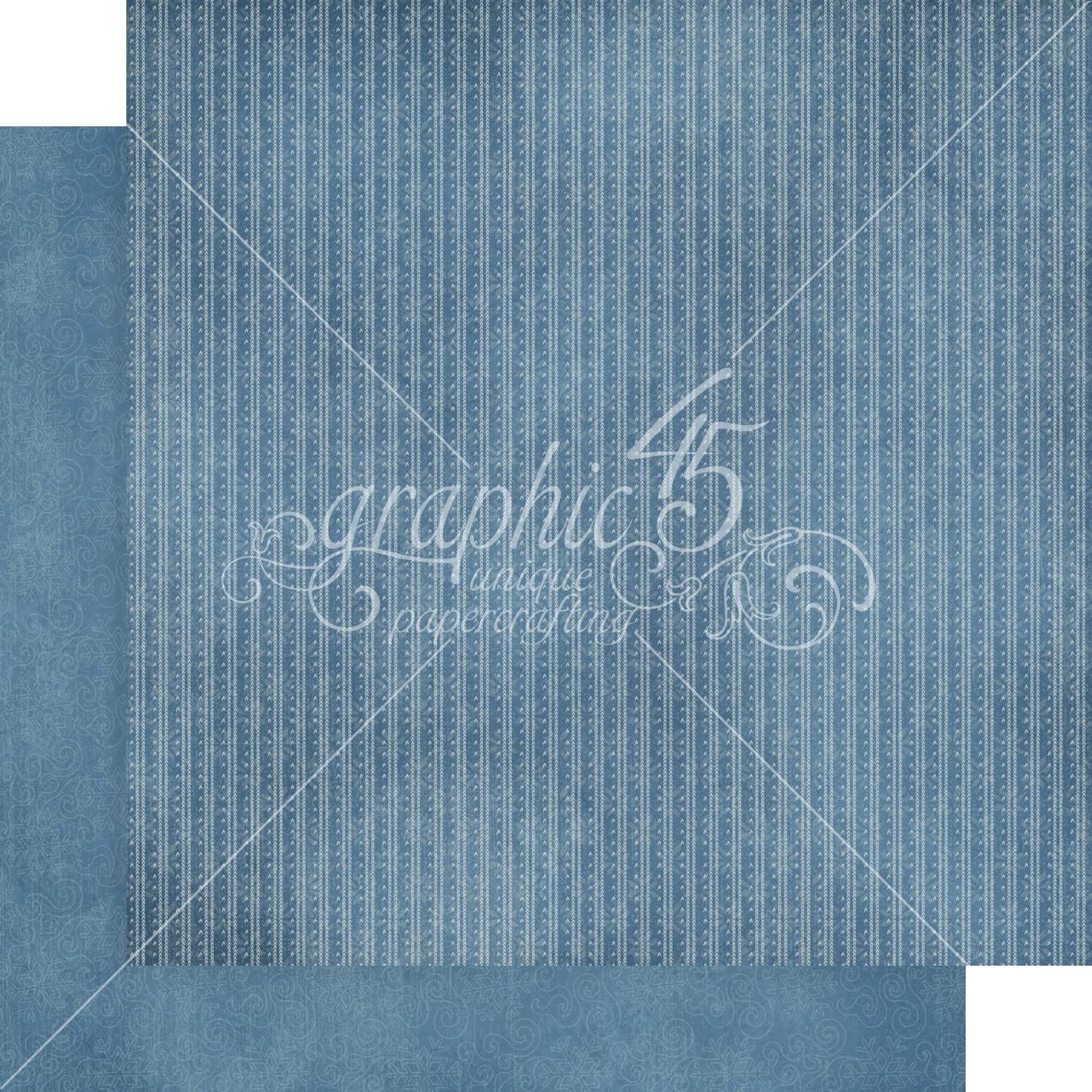 Graphic 45 Double-Sided Paper Pad 12"X12" 16/Pkg-Let's Get Cozy Patterns & Solids, Blue,red, 12 x 12 inch - Image 3