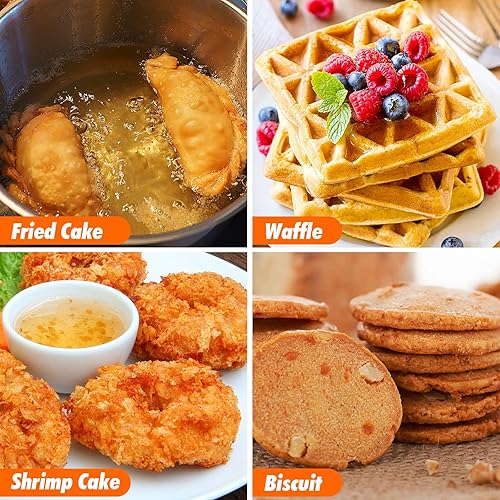 Miniatura 8 de BESTonZON Bunuelos Molds Rosette Timbal Molde de aluminio para gofres con mango de madera Bunuelo Maker para rosetón Bunuelos Cookie S