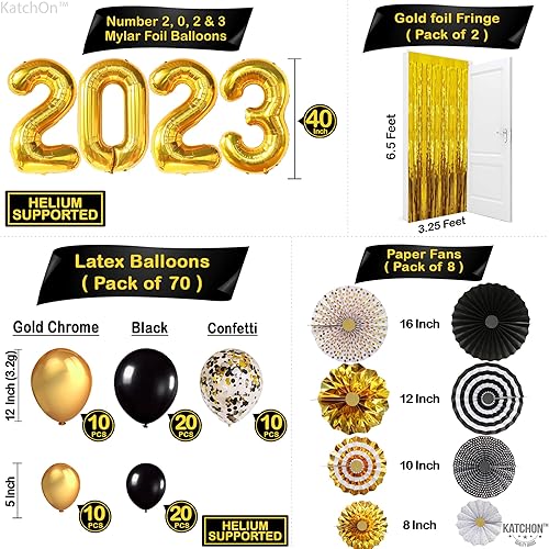 Miniatura 4 de Enorme kit de arco de globos de graduación 2022, paquete de 110, globos dorados 2022, flecos de lámina dorada, remolinos colgantes, kit de guirnalda