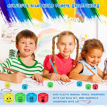 Crtiin 24 Pcs Back to School Pencil Sharpeners for Kids
