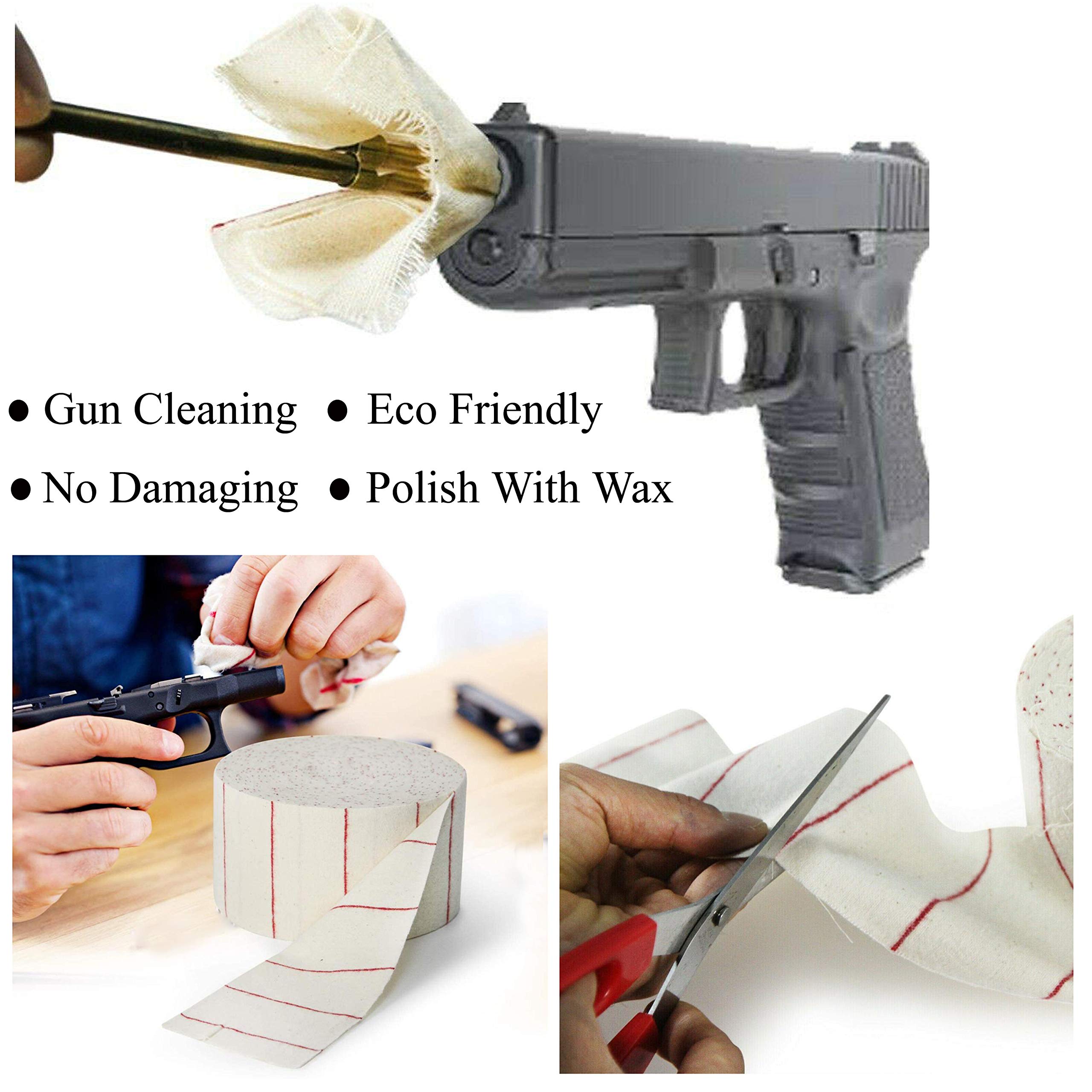 M I Toppe per Pulizia Fucili/Pistole Toppe per Pulizia Fucili Pistole Detergenti per Fucili 100% Cotone (4 * 2)