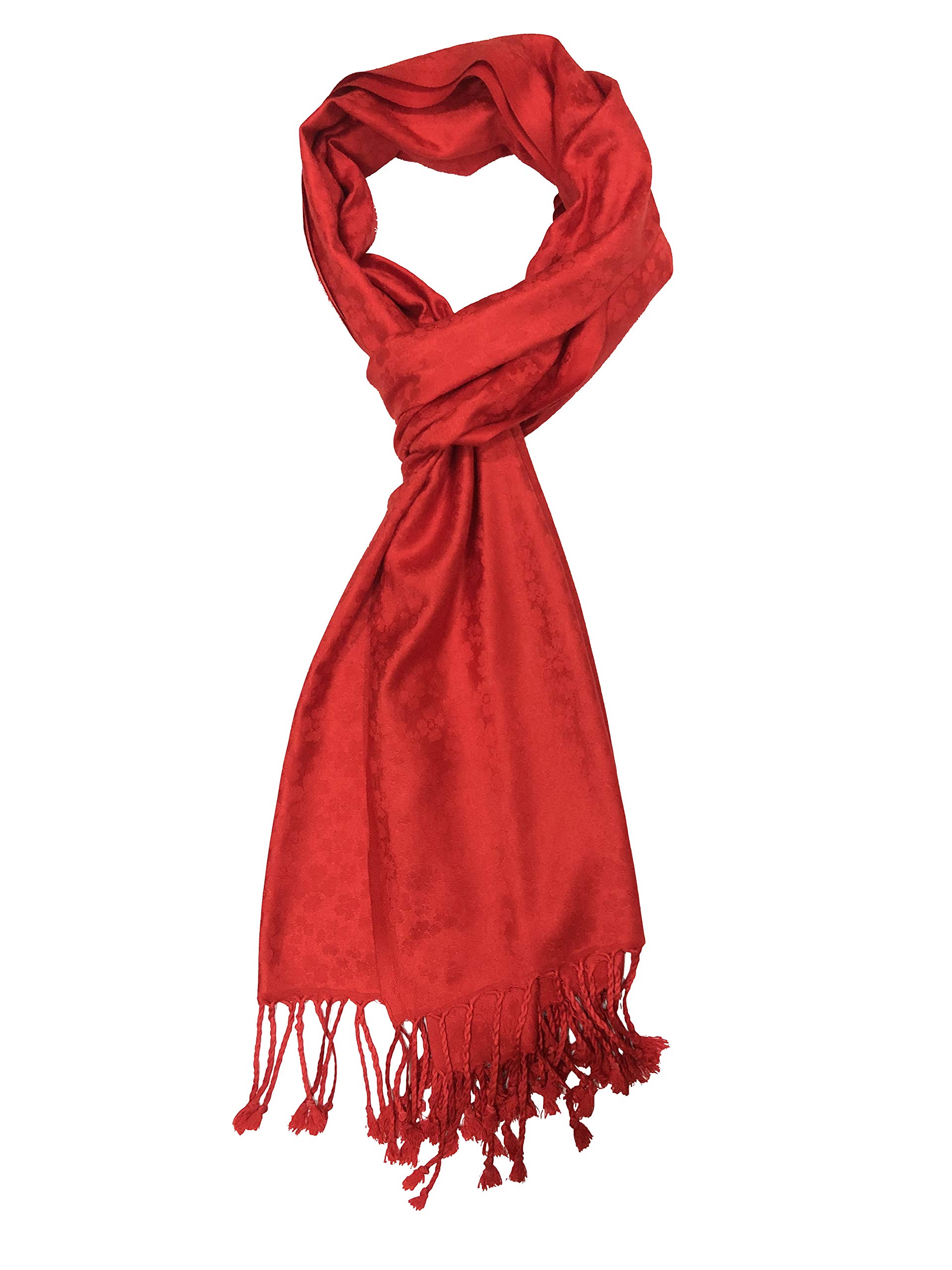 Viscose Self Jamawar Plain Stole/Shawl for Women and Men for Summer and Winter-image-33