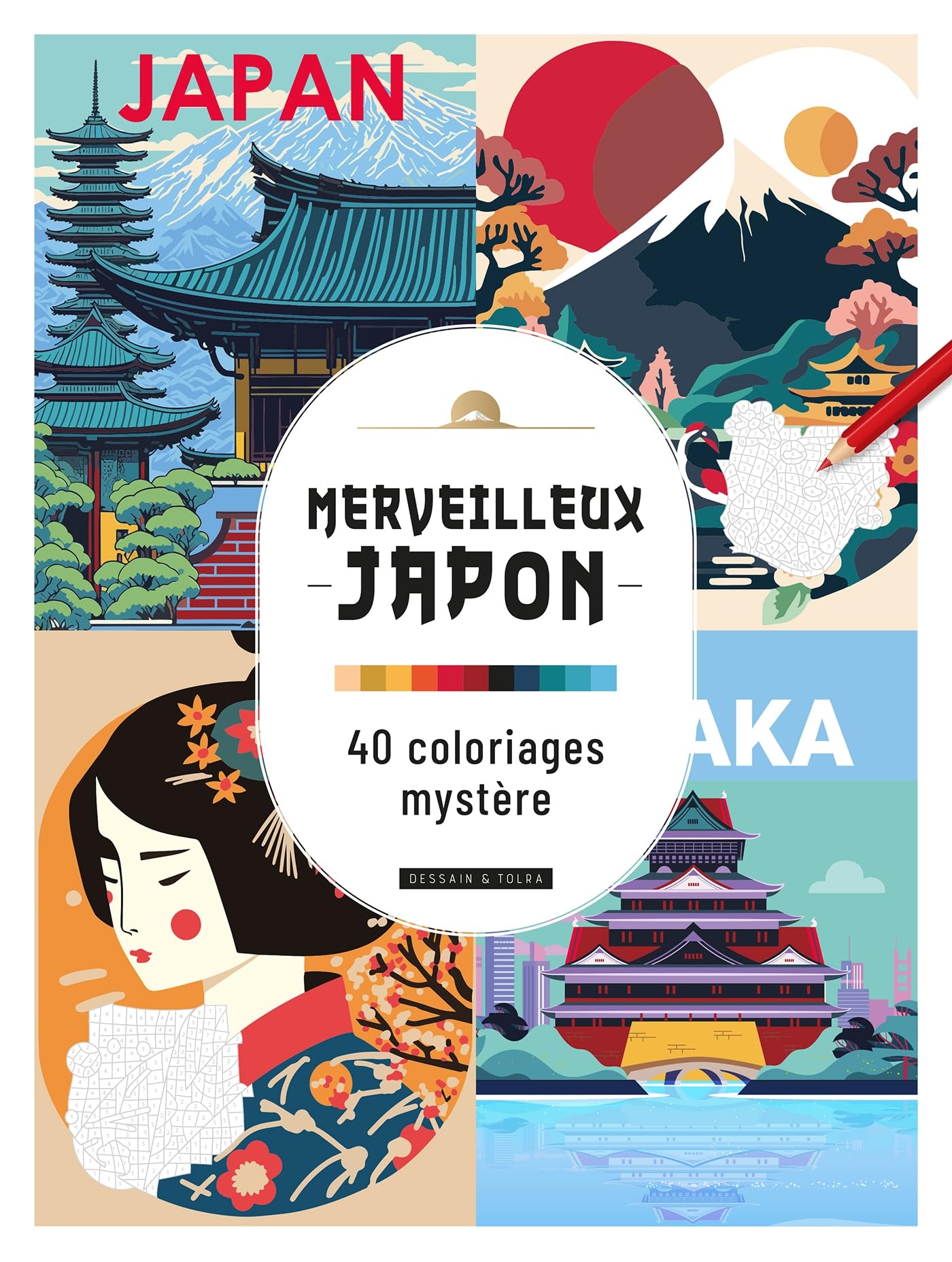 Merveilleux Japon - 40 coloriages mystère