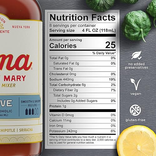 Miniatura 28 de Toma Bloody Mary Mix, mezcladores de cóctel de alta calidad para alojamiento sencillo en casa para brunch y eventos, totalmente natural, sin gluten
