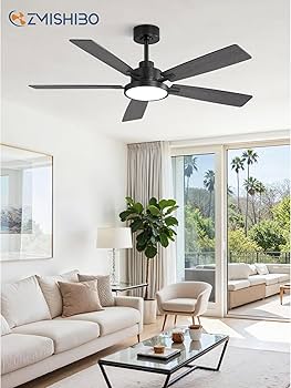 bibi Jushua 52 in. 3-Light Indoor Solid Wood Leaf Quiet Ceiling