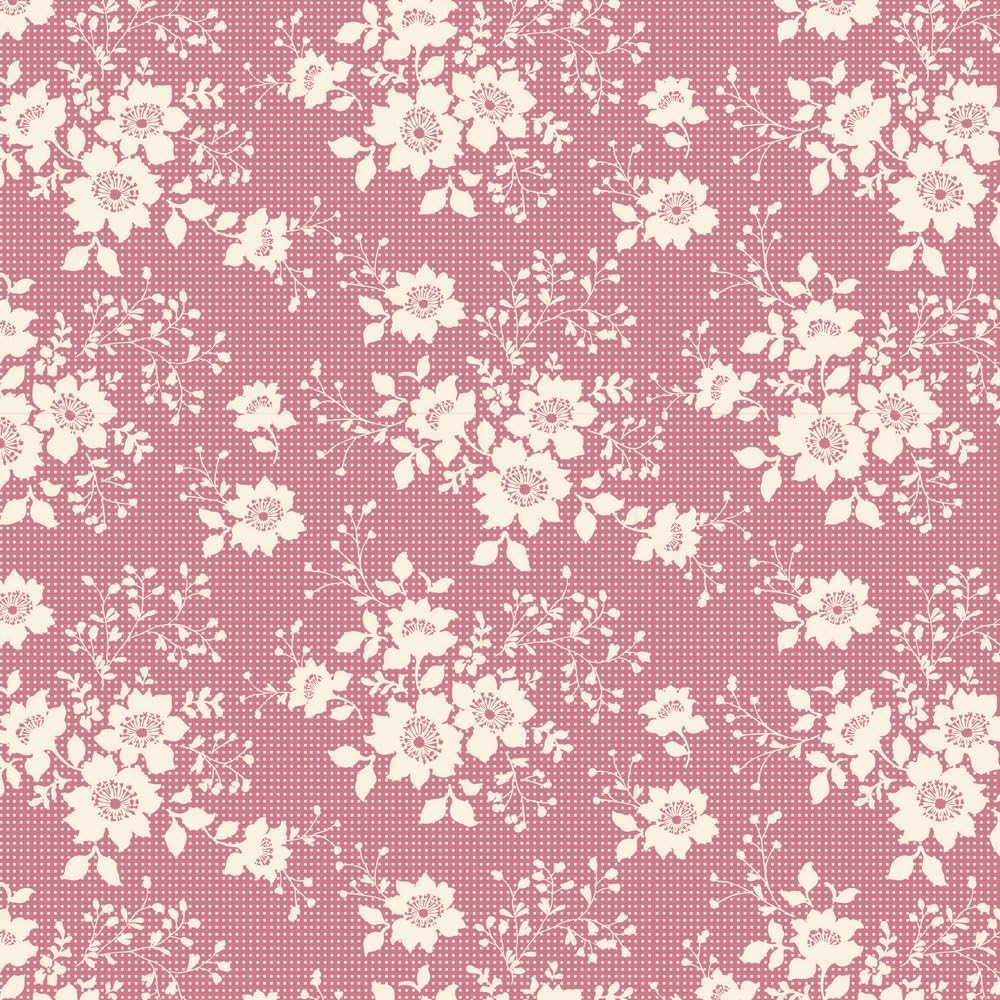 Panduro Hobby Tilda Cabbage Rose Libby Pink Fabric Fat Quarter