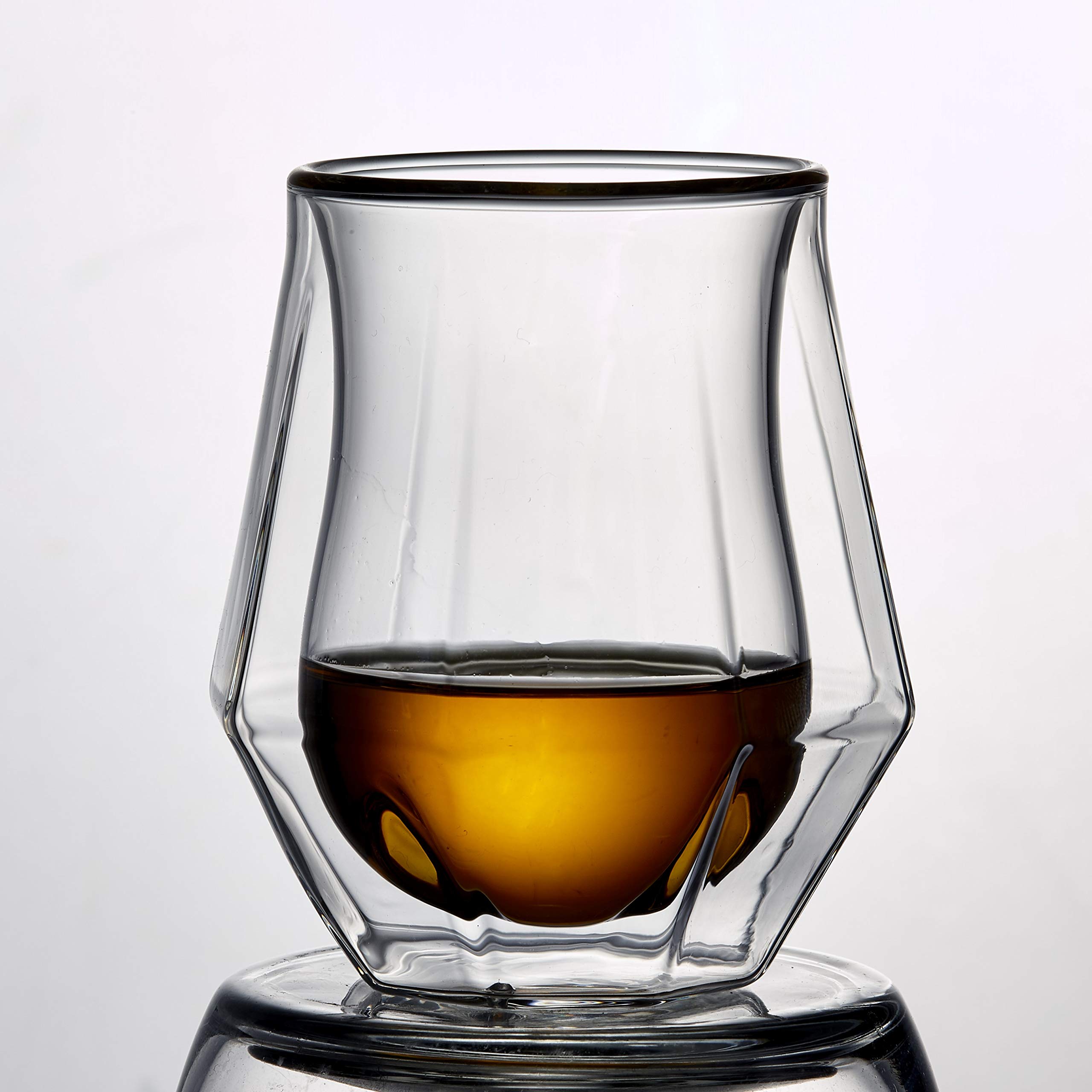 Verres à Whisky Diamant Set De 2 - Verres Pivotants Sur Pied - Coffret Cadeau