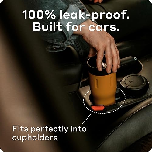 Miniatura 3 de Taza de café portátil de viaje de acero inoxidable con aislamiento al vacío de 16 onzas con tapa bloqueada 100% a prueba de fugas (tónico jengibre)