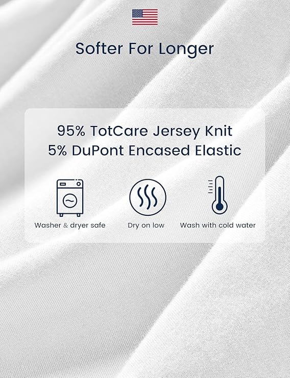 TotAha Premium Soft Bassinet Sheet for Boy Girl, Super Stretchy Jersey Knit Bassinet Fitted Sheet, Compatible with Halo, Maxi COSI, Mika Micky, SNOO, Baby Delight Mattress, 2 Pack