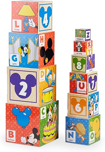 Miniatura 4 de Melissa & Doug Disney Mickey Mouse ABC-123 Bloques de anidación y apilamiento