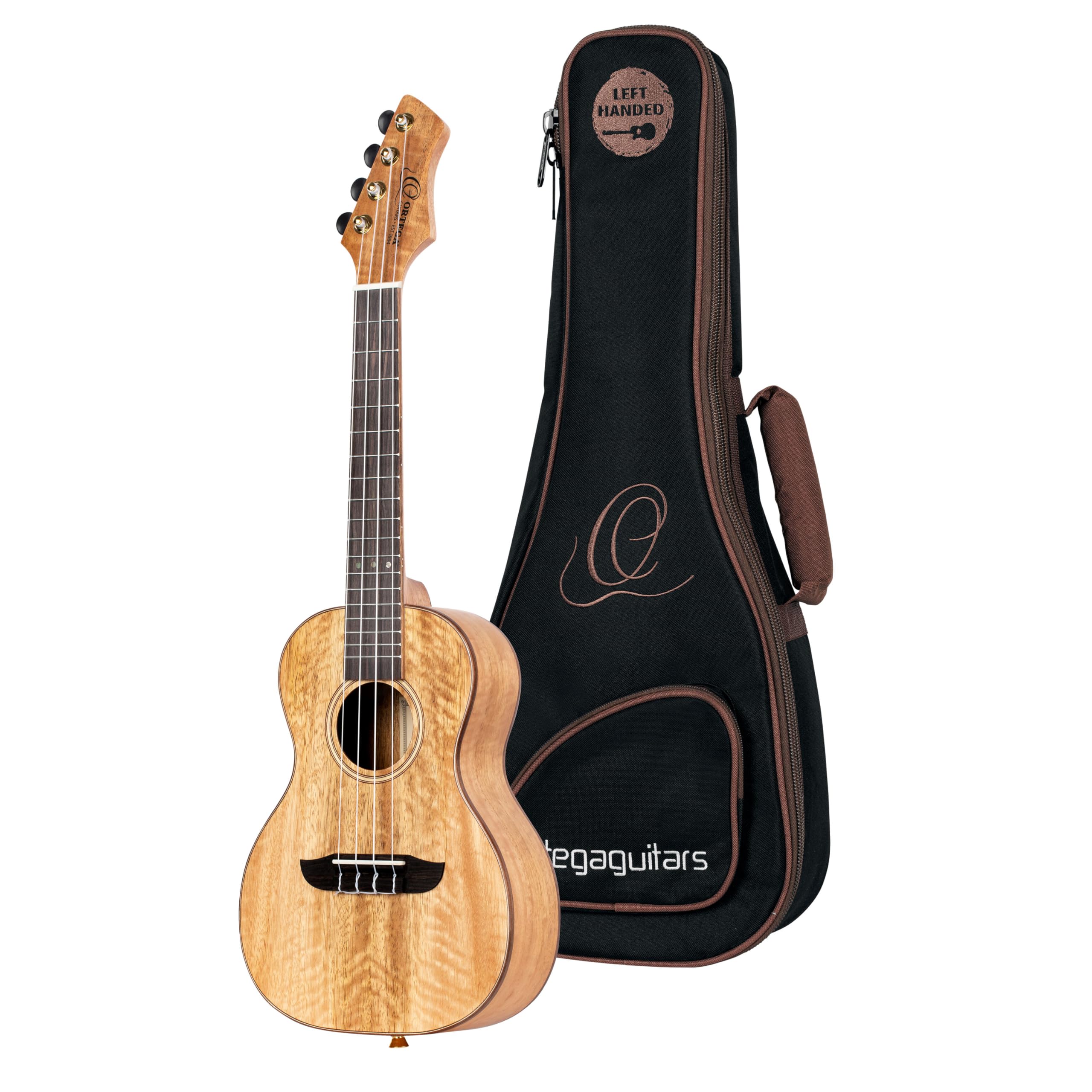 Ortega RUMG-L Horizon Series Left-handed Concert Ukulele Natural with Gig Bag